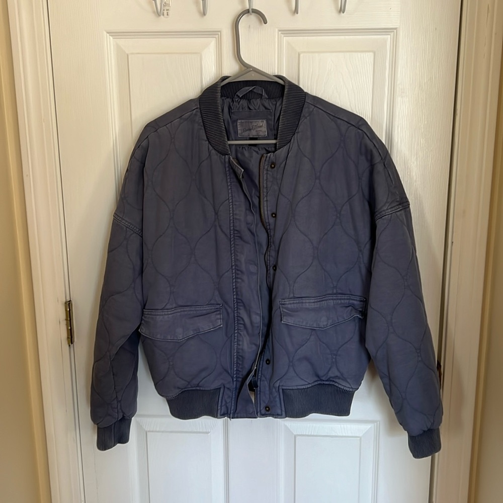 Universal Thread quilted bomber jacket, blue & distressed. Worn 3-5 times.